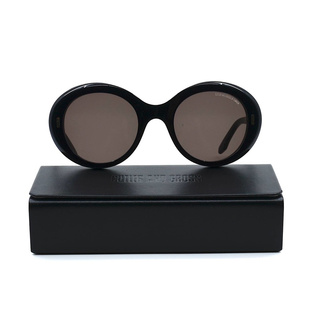 CUTLER&GROSS OF LONDON CG1327S 001 BLACK BROWN AUTHENTIC SUNGLASSES - Picture 6 of 13